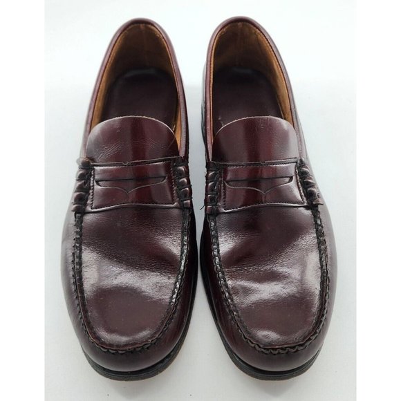 Hanover Handsewn Men's Cordovan Slip On Penny Loafers Made in USA Size 8.5D - Picture 2 of 11